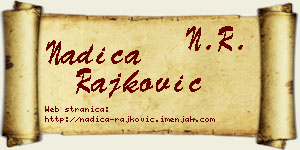 Nadica Rajković vizit kartica